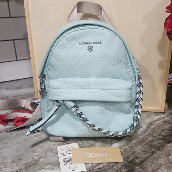 Michael Kors Slate Leather XS Convertible Backpack NWT - Picture 2 of 14